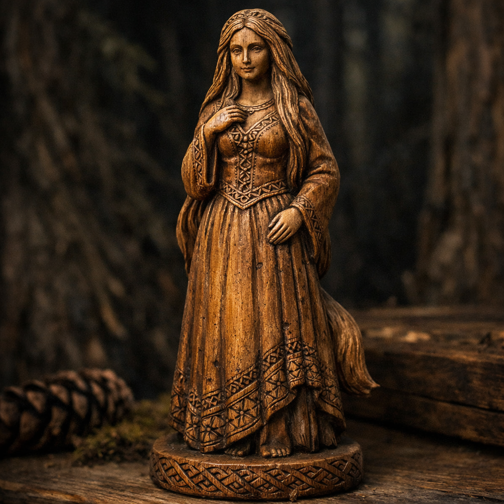 Фигурку хульдры (обычно вырезанную из берёзы, ольхи или можжевельника) носили не как талисман удачи, а как знак уважения - чтобы не быть принятым за нарушителя, а также как защита от других духов.