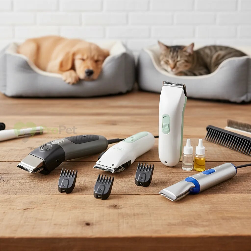 Разные типы машинок для стрижки животных