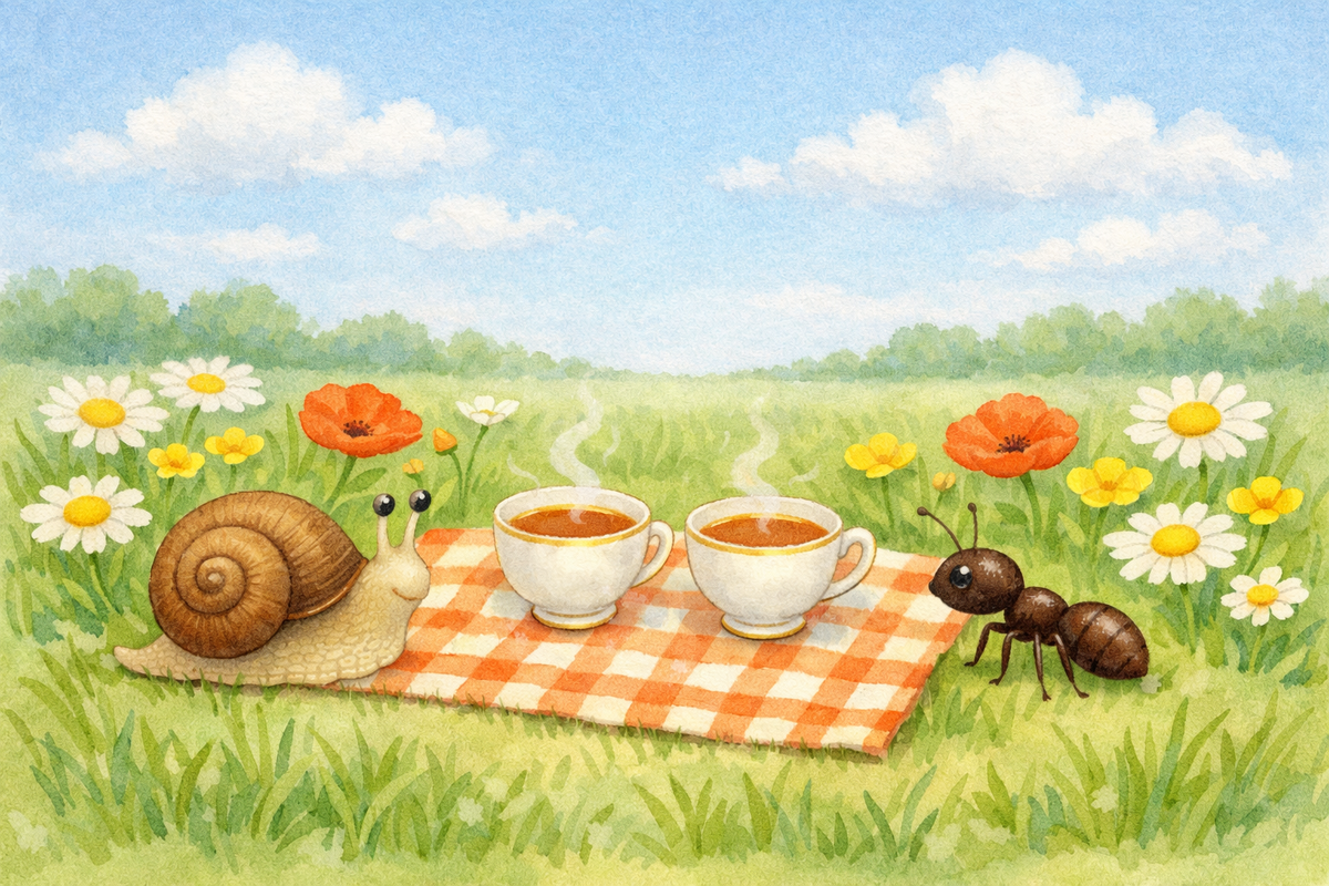 Лёгкий пар струился в воздухе, смешиваясь с ароматами цветов, а в чашках искрилось тёплое солнце.