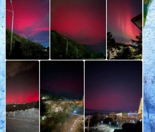 Жители юга России стали свидетелями потрясающего полярного сияния