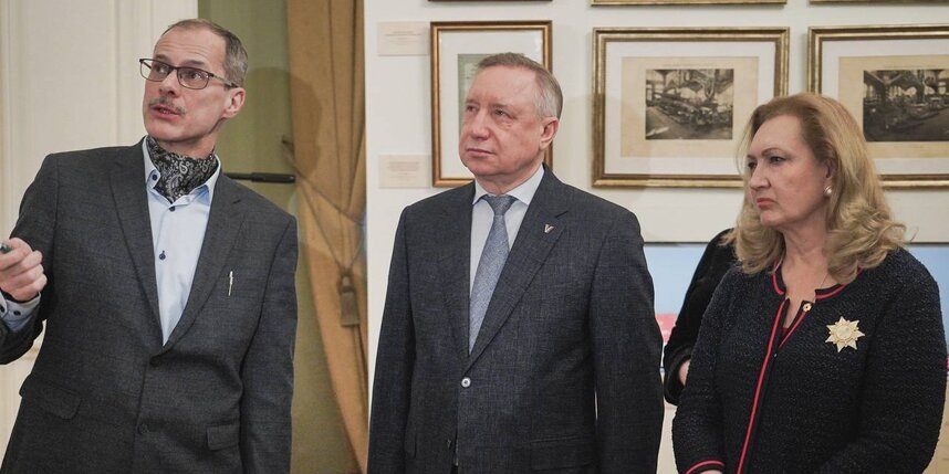    Александр Беглов посетил выставку "Сильный, державный…" в Михайловском замке. Все фото: t.me@a_beglov, gov.spb.ru