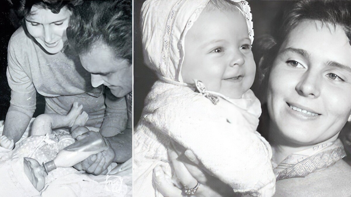 Фото: детское фото Яковлевой с отцом и мамой 