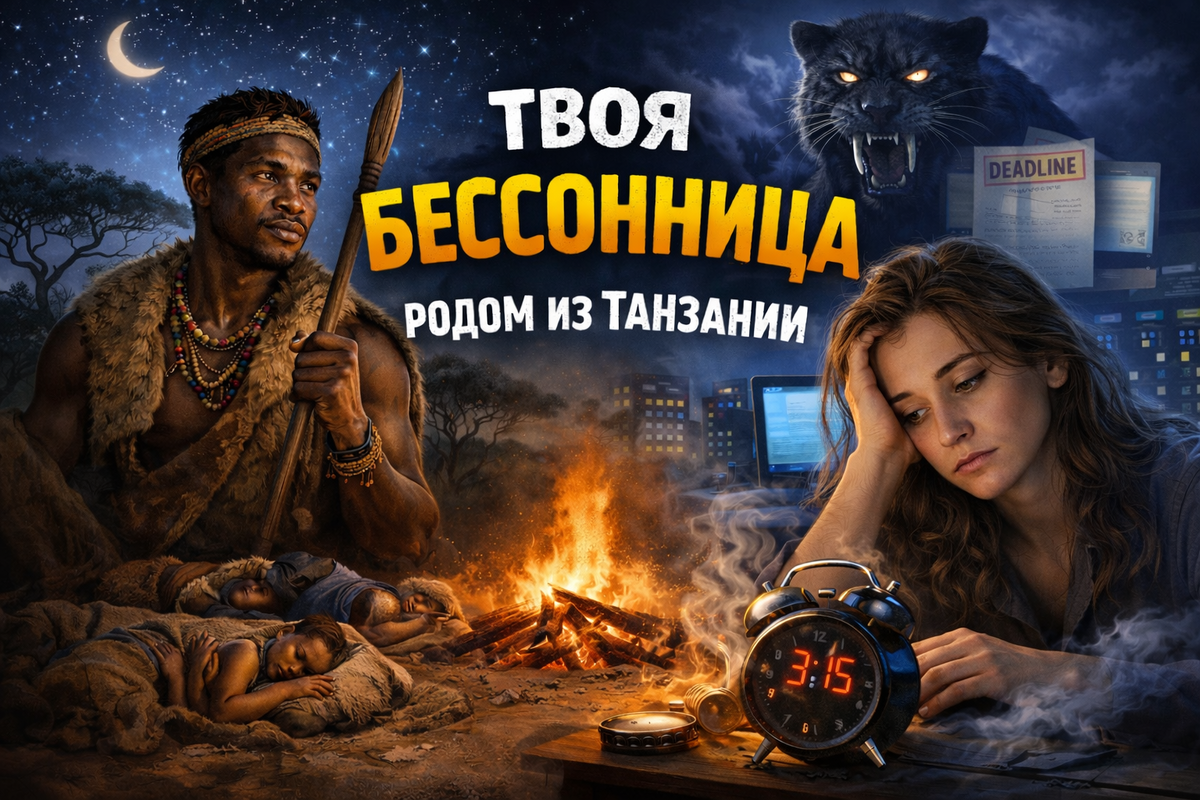 Антропологи, изучая племя хадза, открыли неожиданную причину бессонницы.