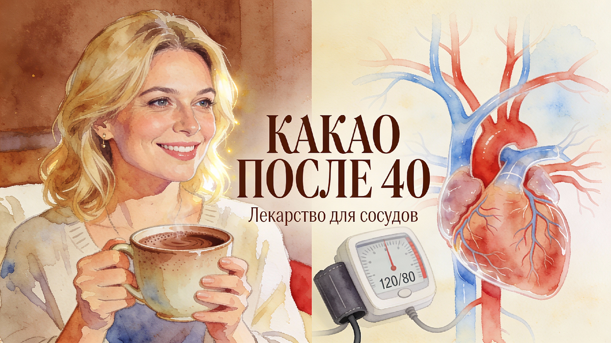 «Не для детей, а для сосудов»: Почему я «прописываю» какао женщинам 40+ (и как его варить, чтобы давление не скакало)