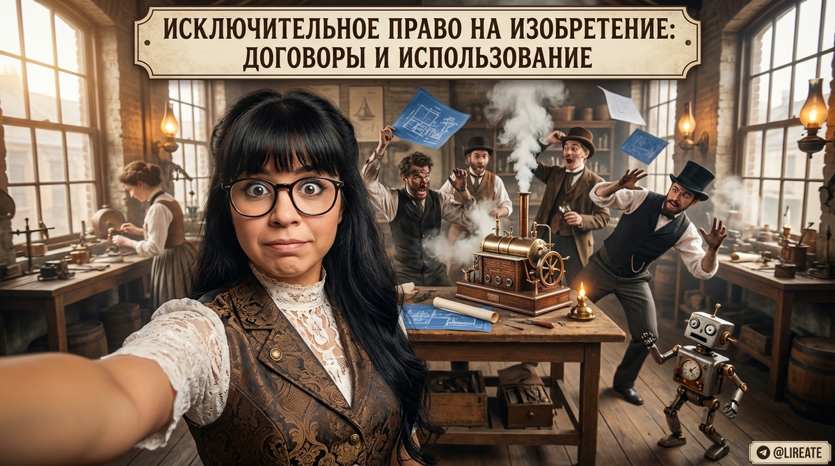    Исключительное право на изобретение и его использование Лирейт