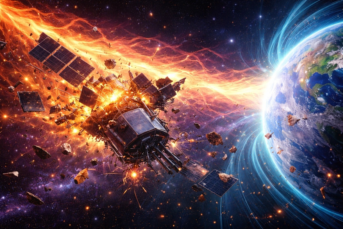    Солнечные бури не разрушают спутники, но вполне могут привести к их сбою