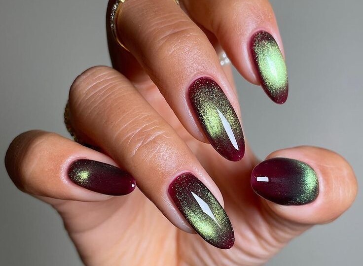 "Кошачий глаз" в маникюре