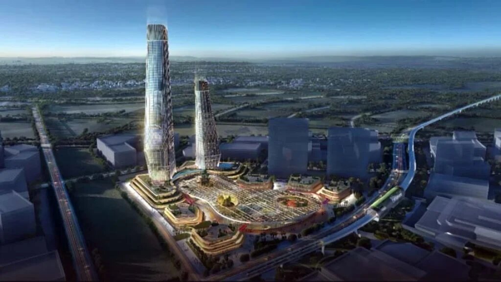    Макеты небоскребов для города Алатау.