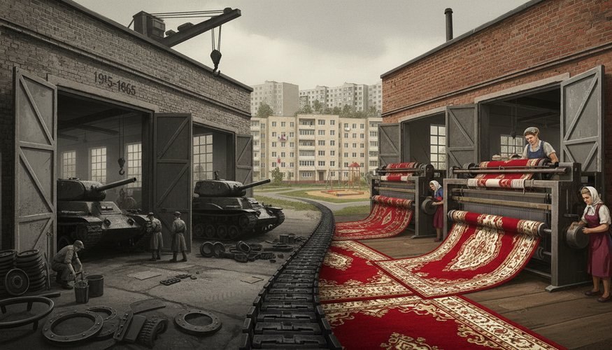 Из танков — в ковры.