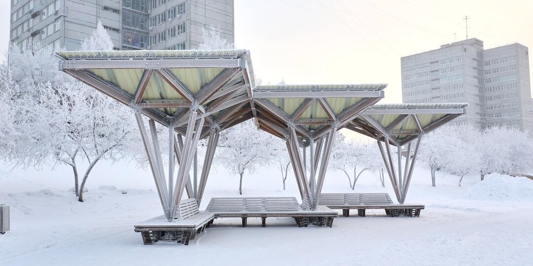 Ярыгинская набережная в морозы #Красноярск