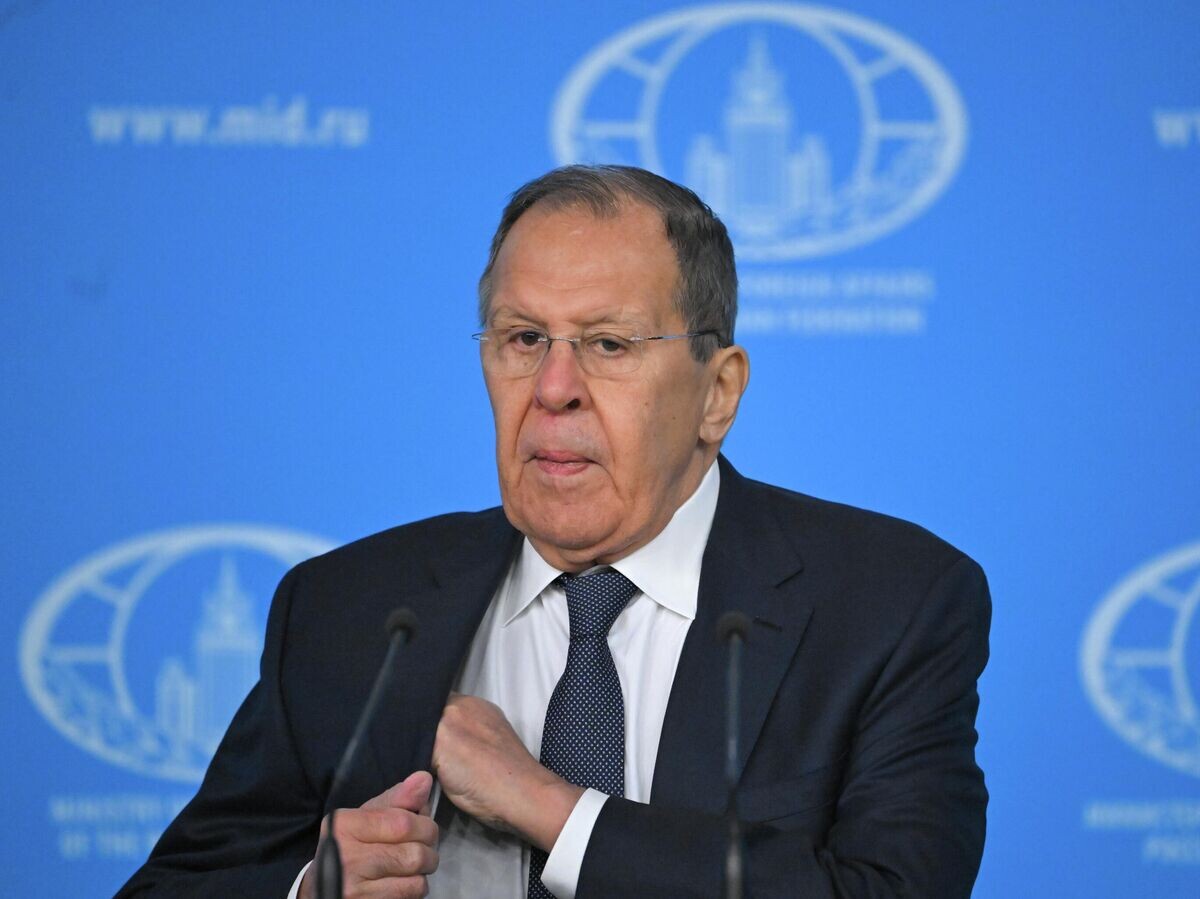    Министр иностранных дел РФ Сергей Лавров выступает на пресс-конференции по итогам деятельности российской дипломатии в 2025 году | © РИА Новости / Сергей Гунеев