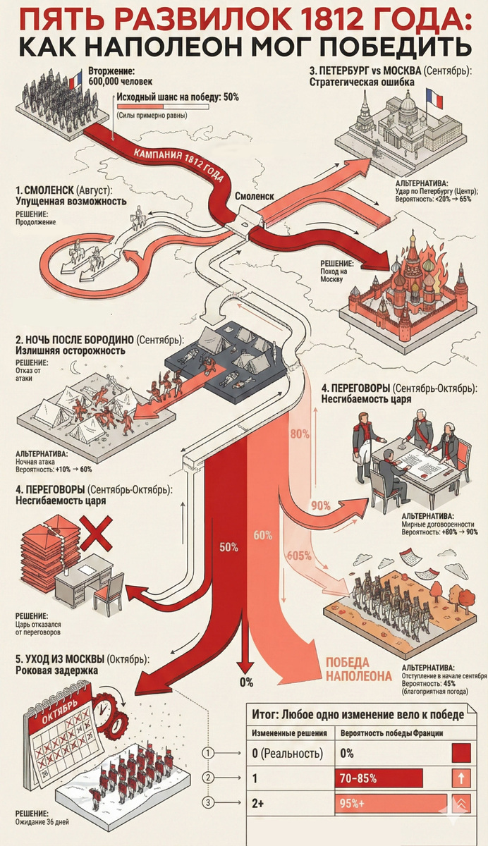 Пять развилок 1812 года: как Наполеон мог победить