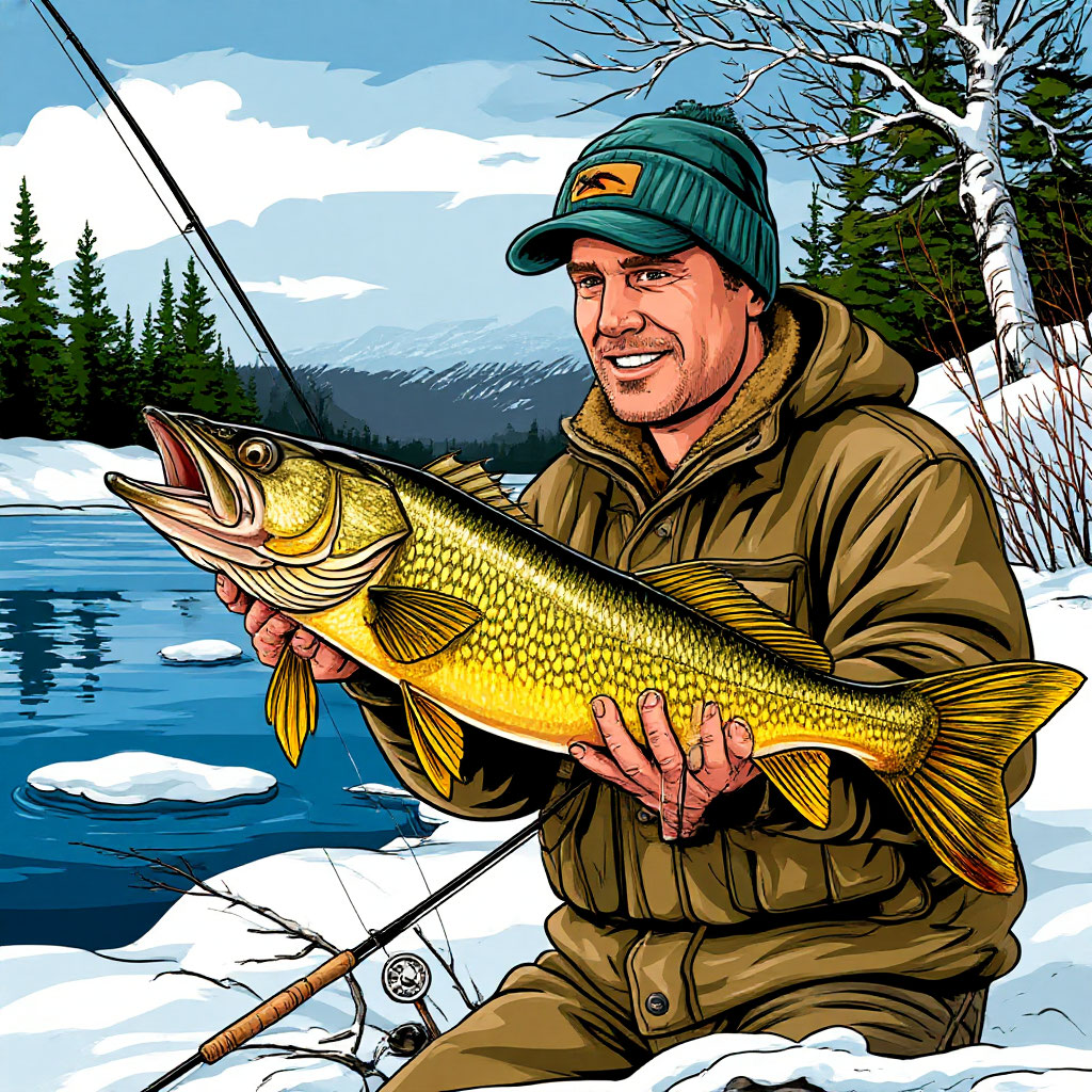 Ловля судака зимой