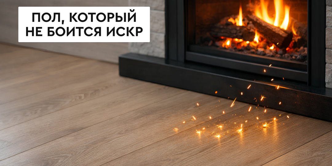 Напольные покрытия, которым не страшен огонь