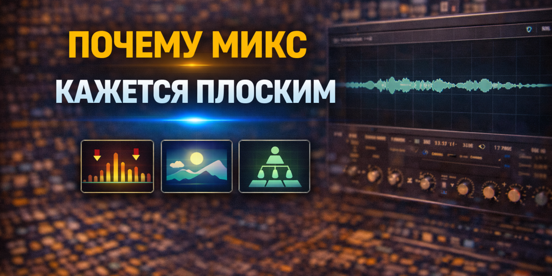 Почему микс кажется плоским