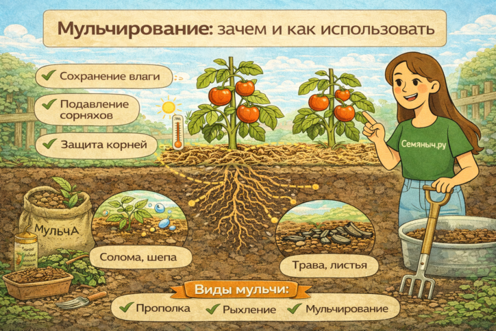 Мульчирование — простой шаг к здоровой почве и сильным растениям вместе с Семяныч.ру