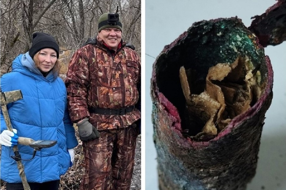    Вначале гильза от ПТРД не привлекла внимание поисковиков. Фото: поисковый отряд «Память».