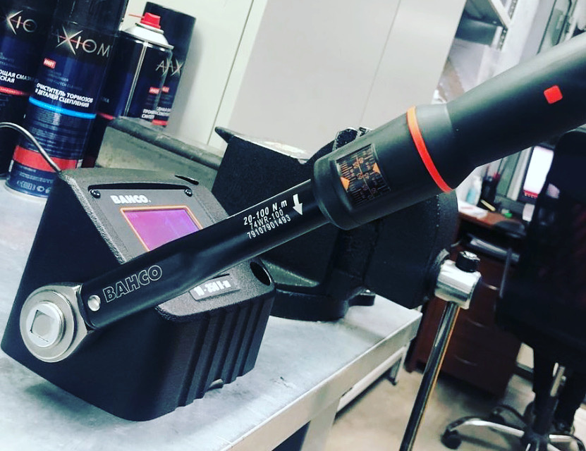 Рис 1. Пример поверки/калибровки динамометрического ключа.