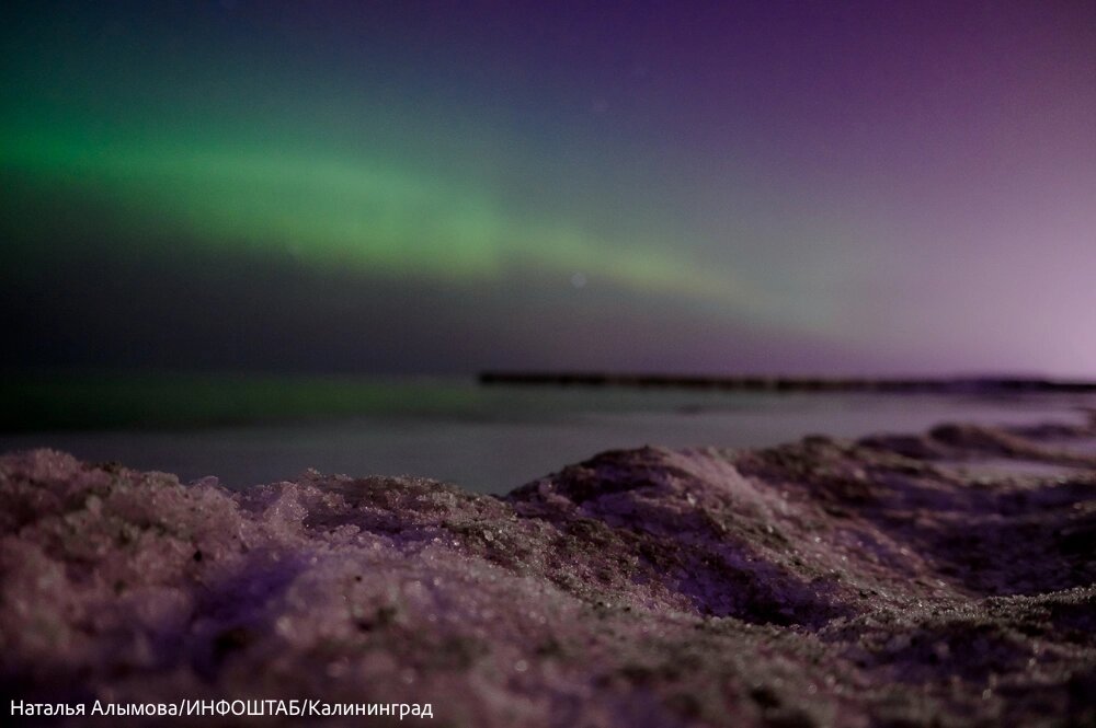    Северное сияние в Калининграде Фото: Объединённая редакция Инфоштаб/ Наталья Алымова/Инфоштаб Калининград