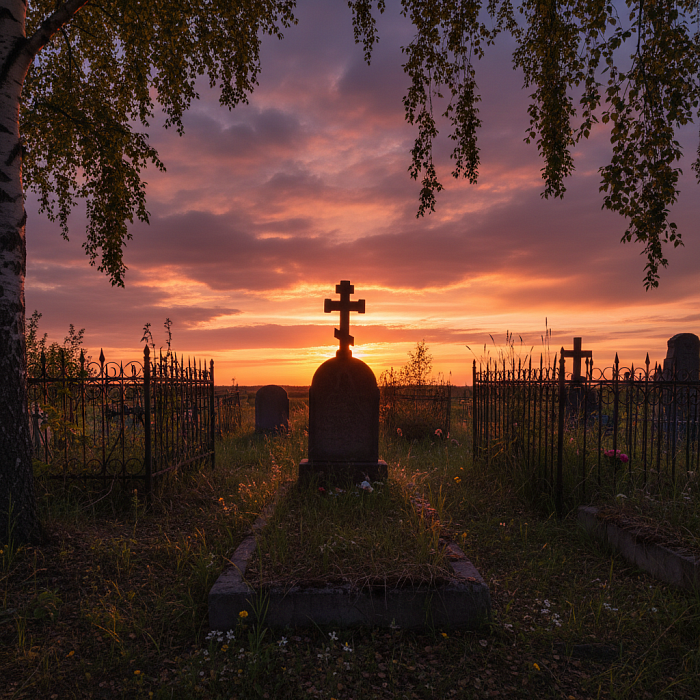    Как объяснить то, что на фото могилки папы, на памятнике, видно ребенка рядом?