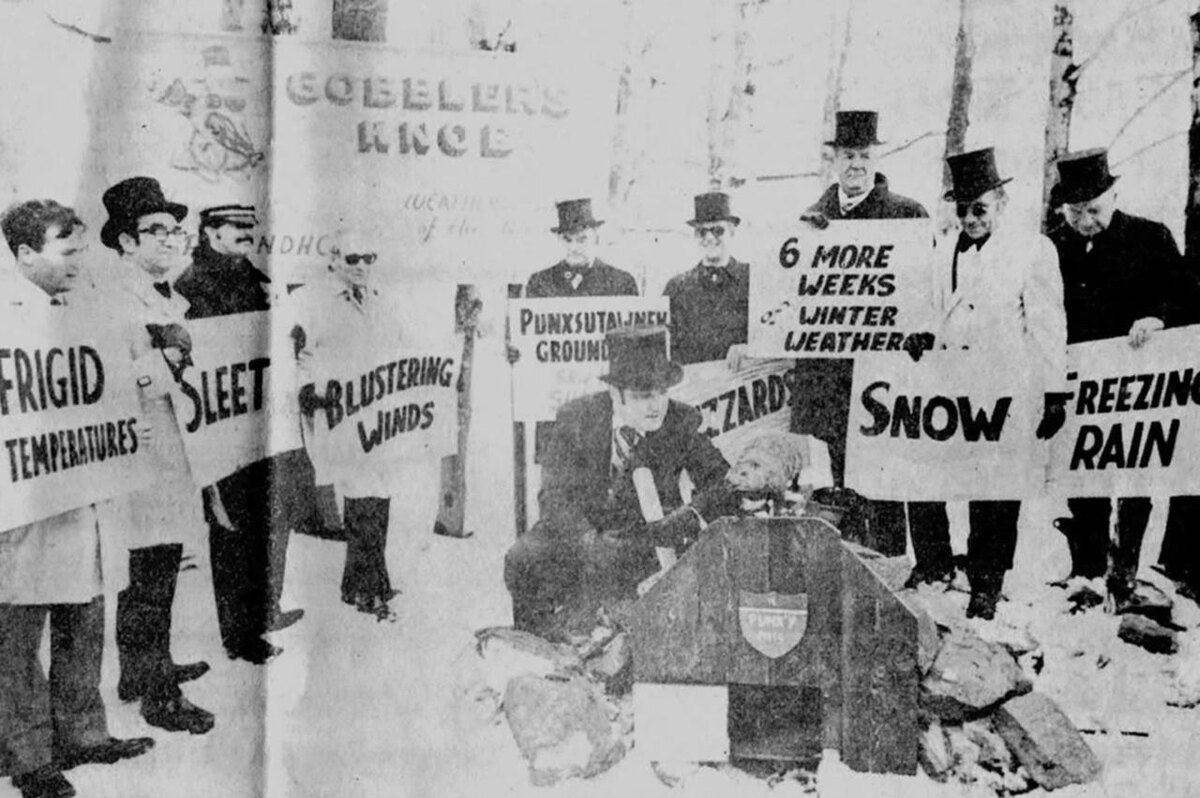 Punxsutawney Groundhog Club📷День сурка в Панксатони в 1976 году