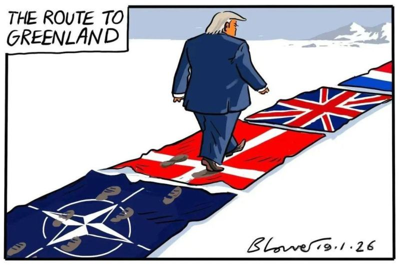 Рисунок из газеты The Daily Telegraph, озаглавленный «Путь в Гренландию»