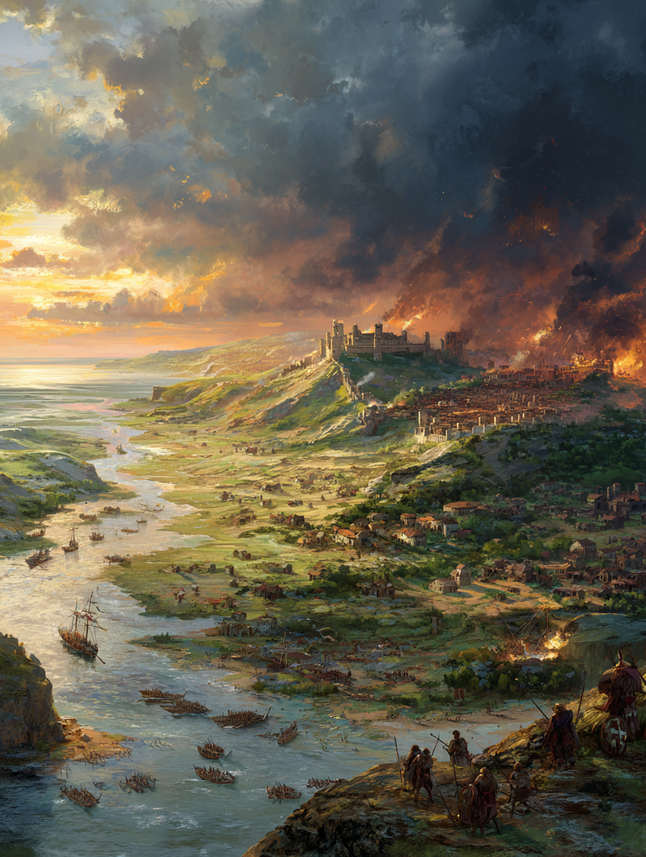 Славяне форсируют Дунай. 