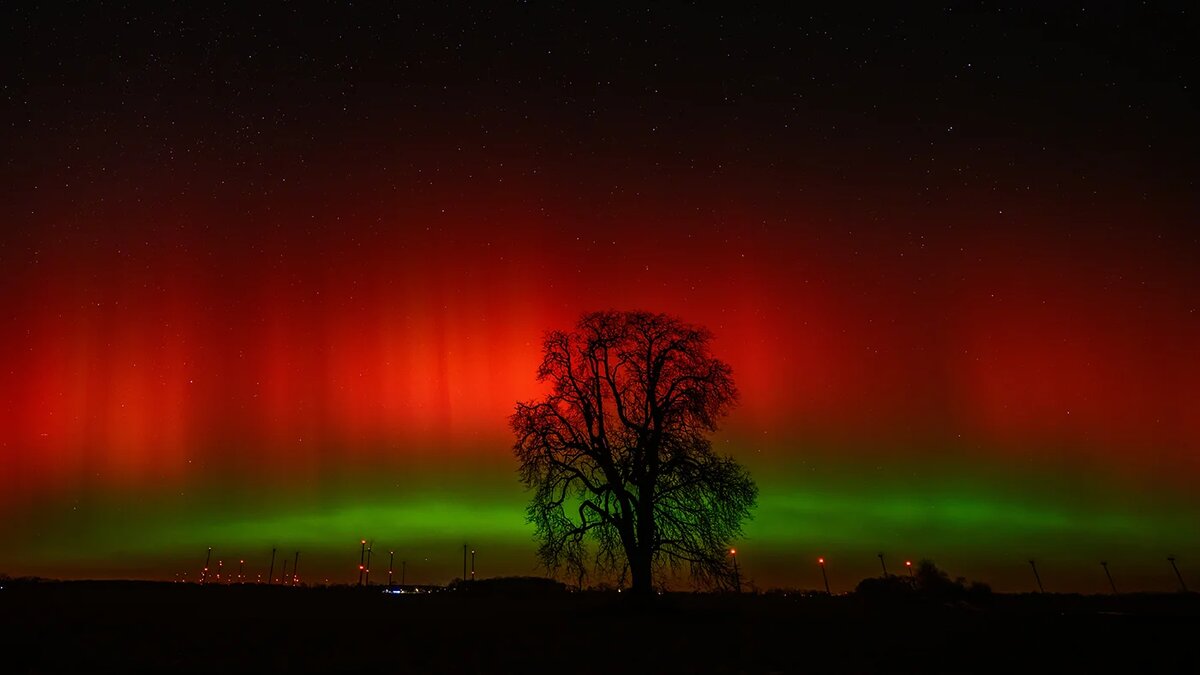  Patrick Pleul / DPA / Picture Alliance / TASS- Северное сияние в Германии