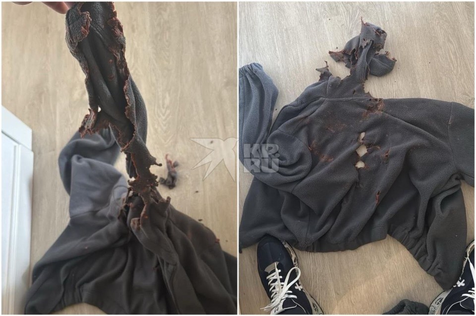    Одежду Алены моментально разъело. Фото: предоставлено пострадавшей