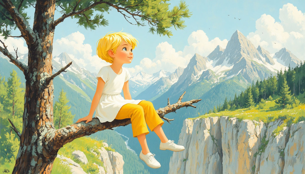 Сижу на веточке сухой. Изображение от ИИ Шедеврум