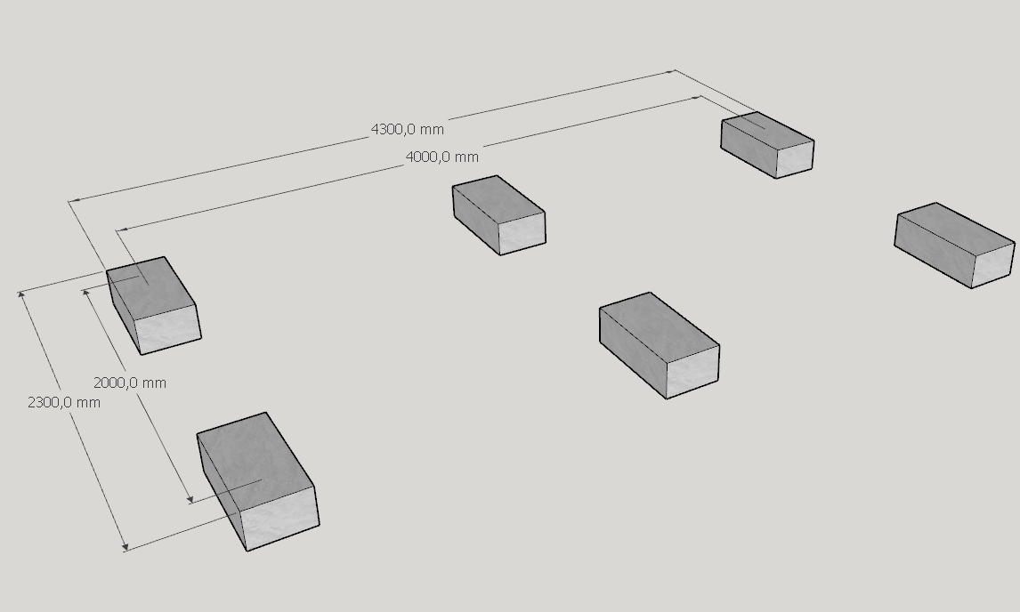 Расоложение блоков 