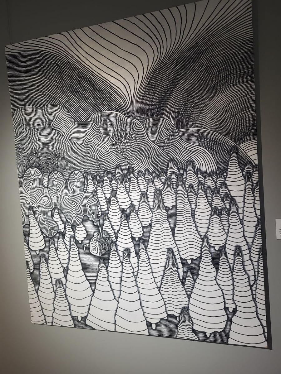 Вот так представлен зимний лес на одной из картин