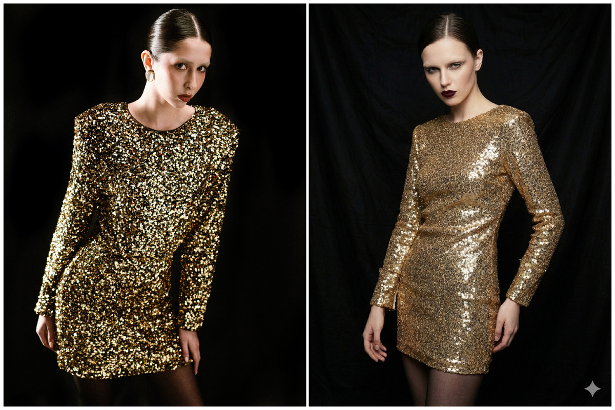 Слева - фото с моей съемки, справа - ИИ-фотография 