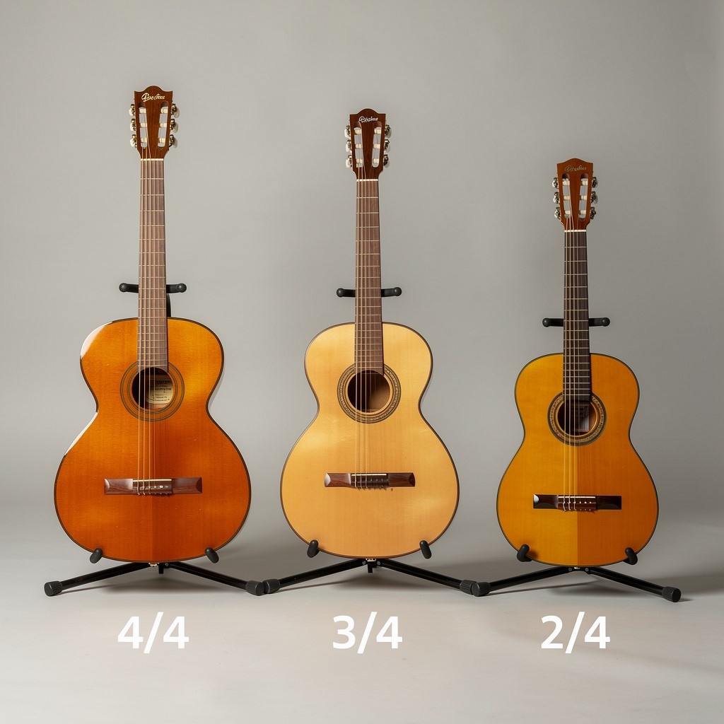 Размеры классических гитар - 4/4, 3/4 и 2/4