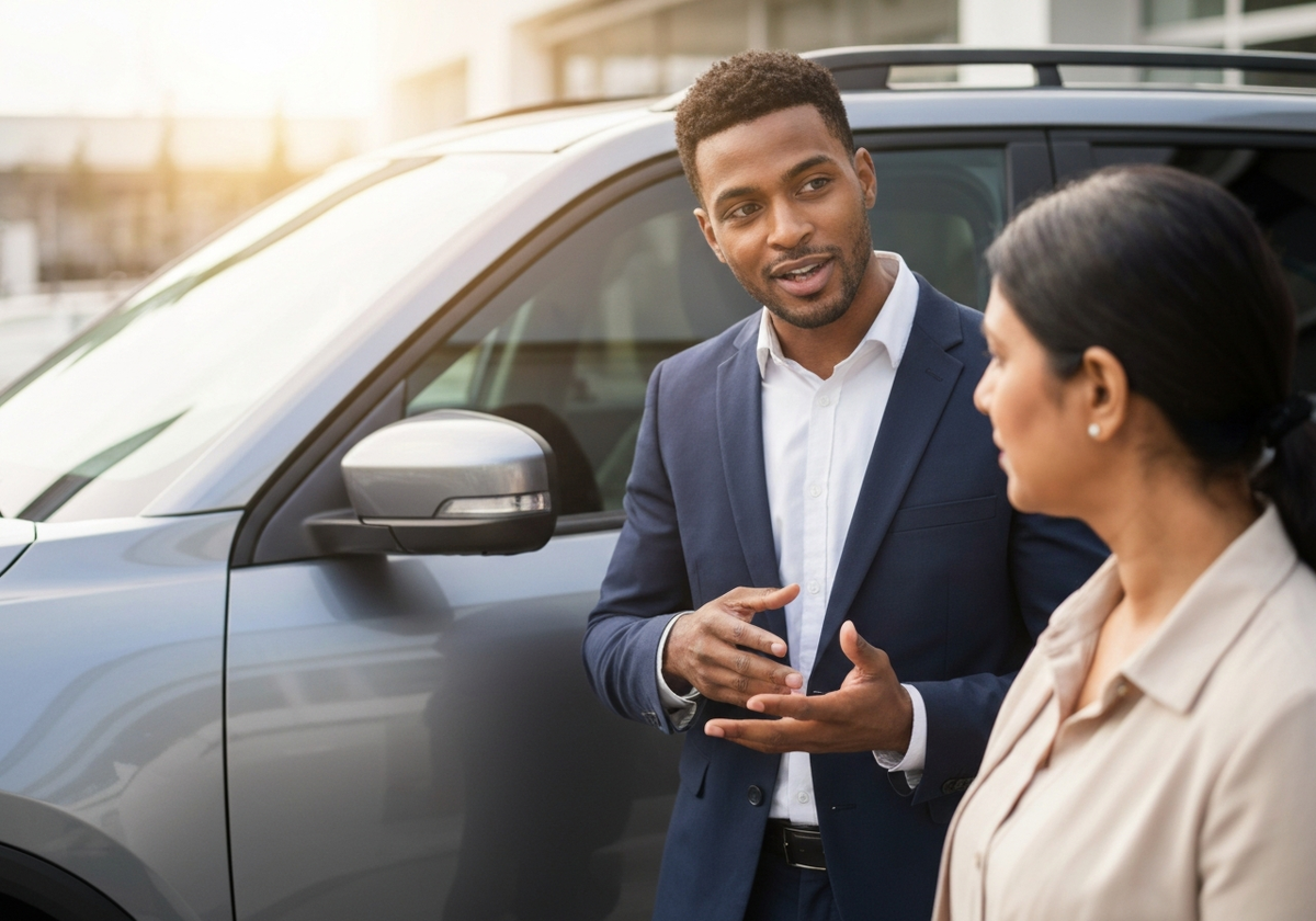 Обсуждение правил удержания автомобиля с клиентом