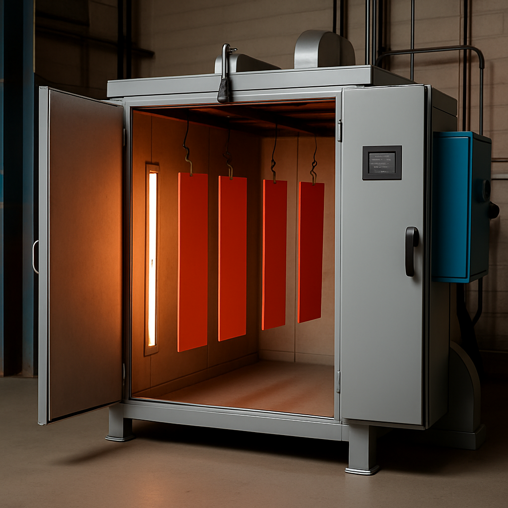 Промышленное оборудование для нанесения порошковой краски. Печь для запекания
