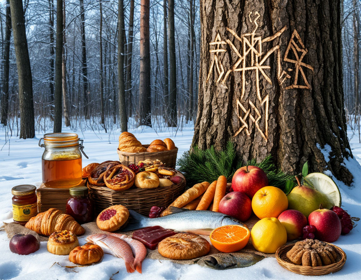 Подношение Богам - важная часть при работе с рунами. Фото создано с помощью ИИ