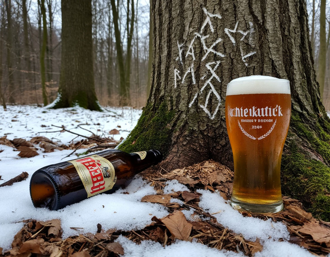 Главное подношение Северным Богам - это пиво. Фото создано с помощью ИИ