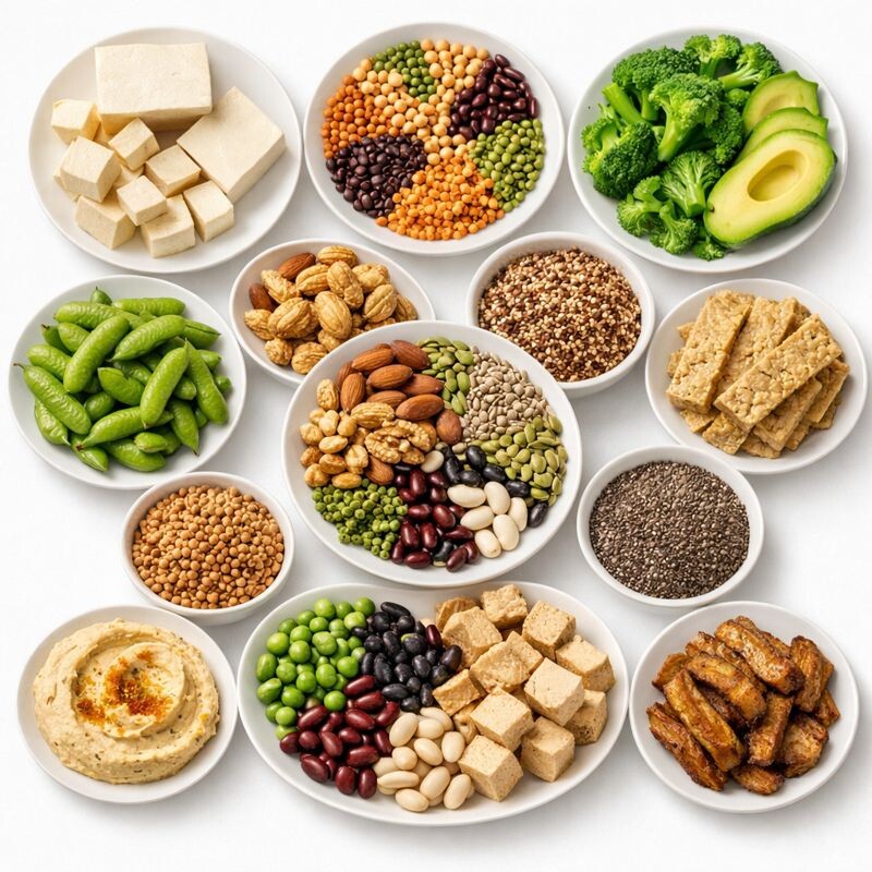 Попросила ИИ собрать самые рекомендуемые источники растительного белка 