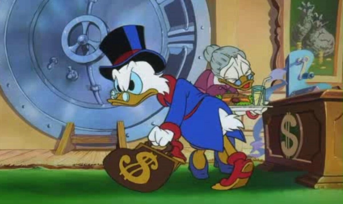    Кадр из мультфильма «Утиные истории. Заветная лампа» (1990)