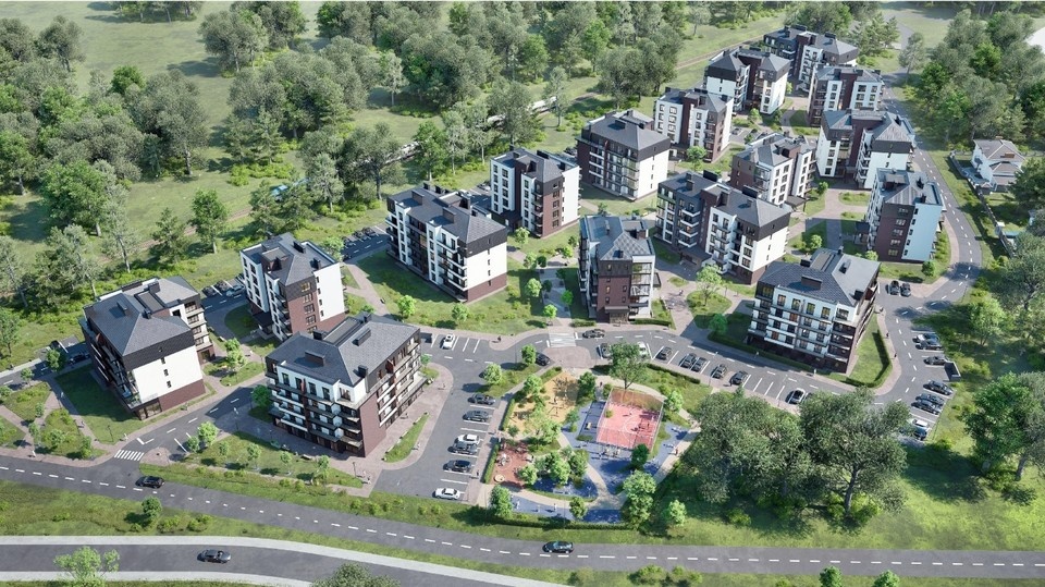    Дома, а их будет 16, получатся разные по типологии и цвету.