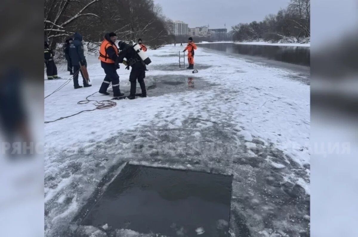    В Брянске двое детей катались на ватрушках и угодили в полынью