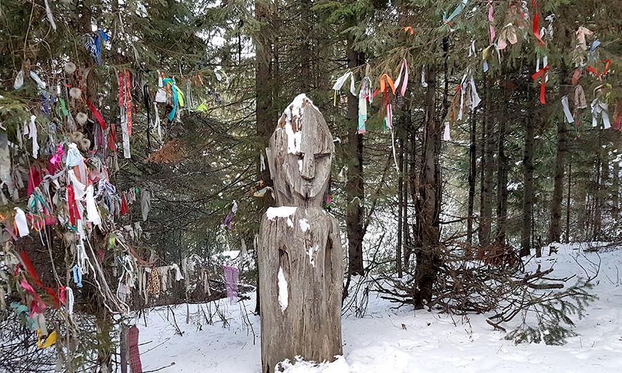 Священные места хантов: Лиственницы, идолы и «старухи»