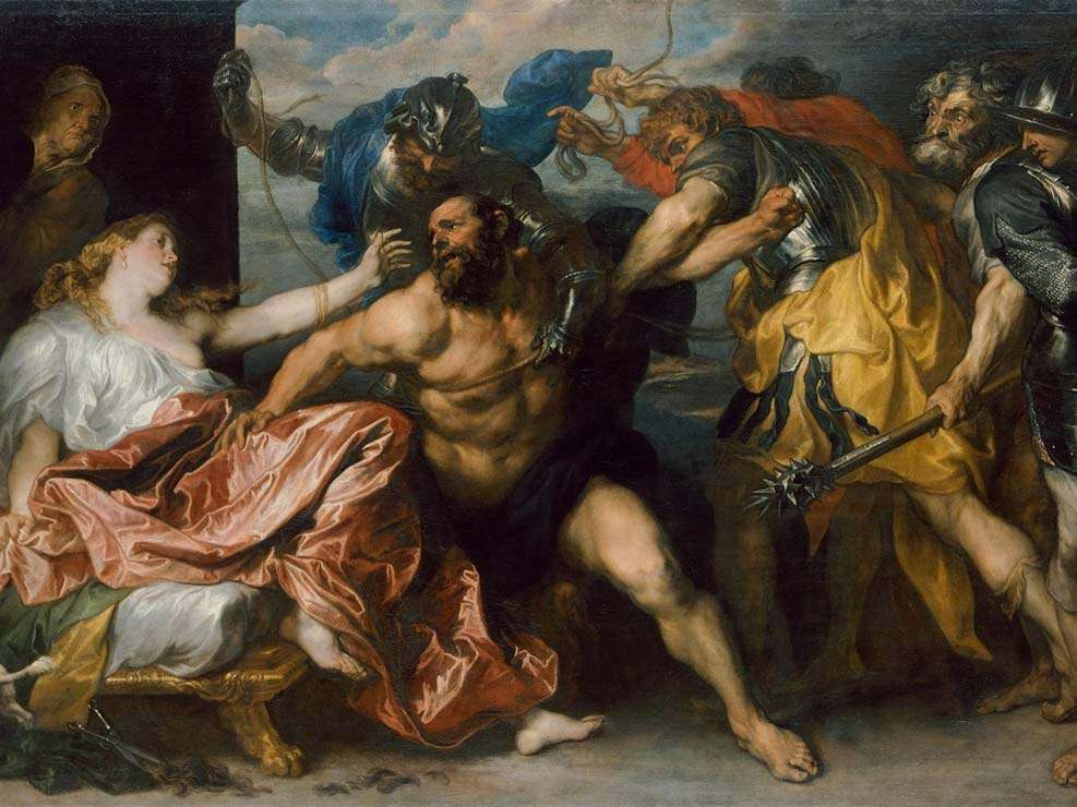 Самсон и Далила. Художник Дейк ван Антонис (1599 - 1641).