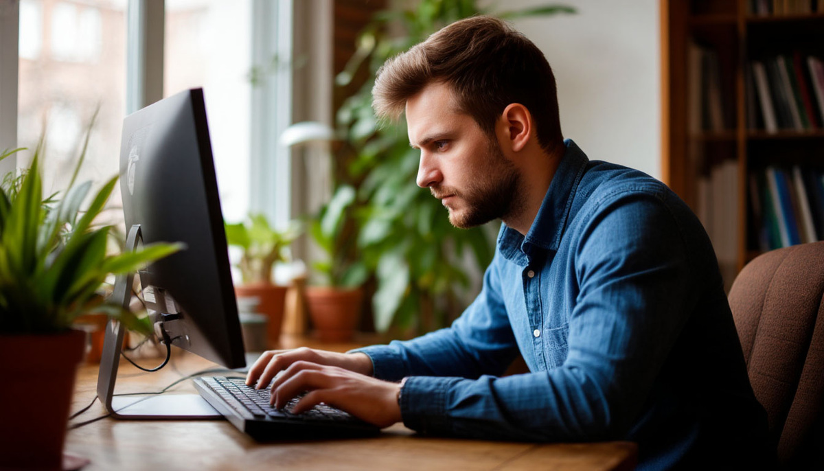 Человек за компьютером. ИИ