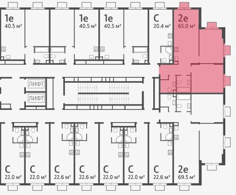 Часть планировки жилого комплекса