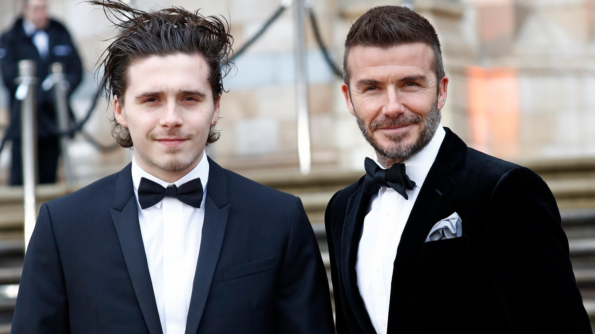    Бруклин и Дэвид Бекхэм. Фото: Getty Images