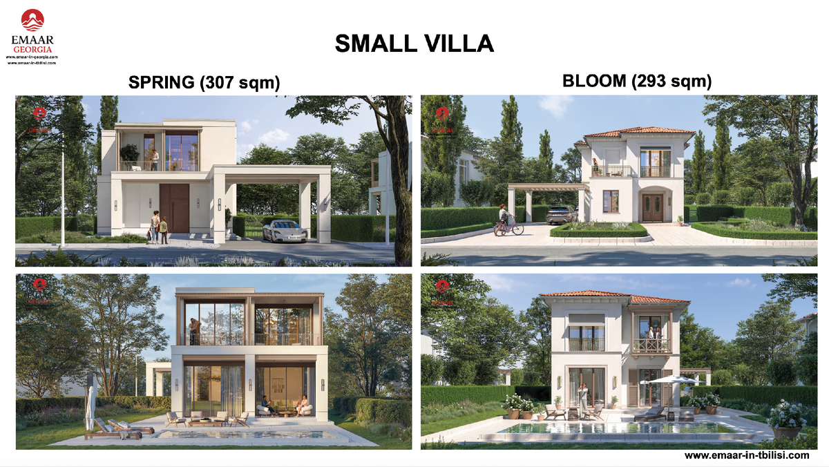 Дизайн малых вилл EMAAR Тбилиси