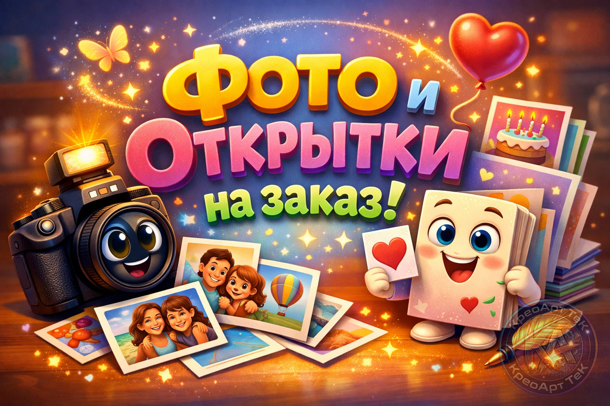 Индивидуальные фото и открытки под заказ!