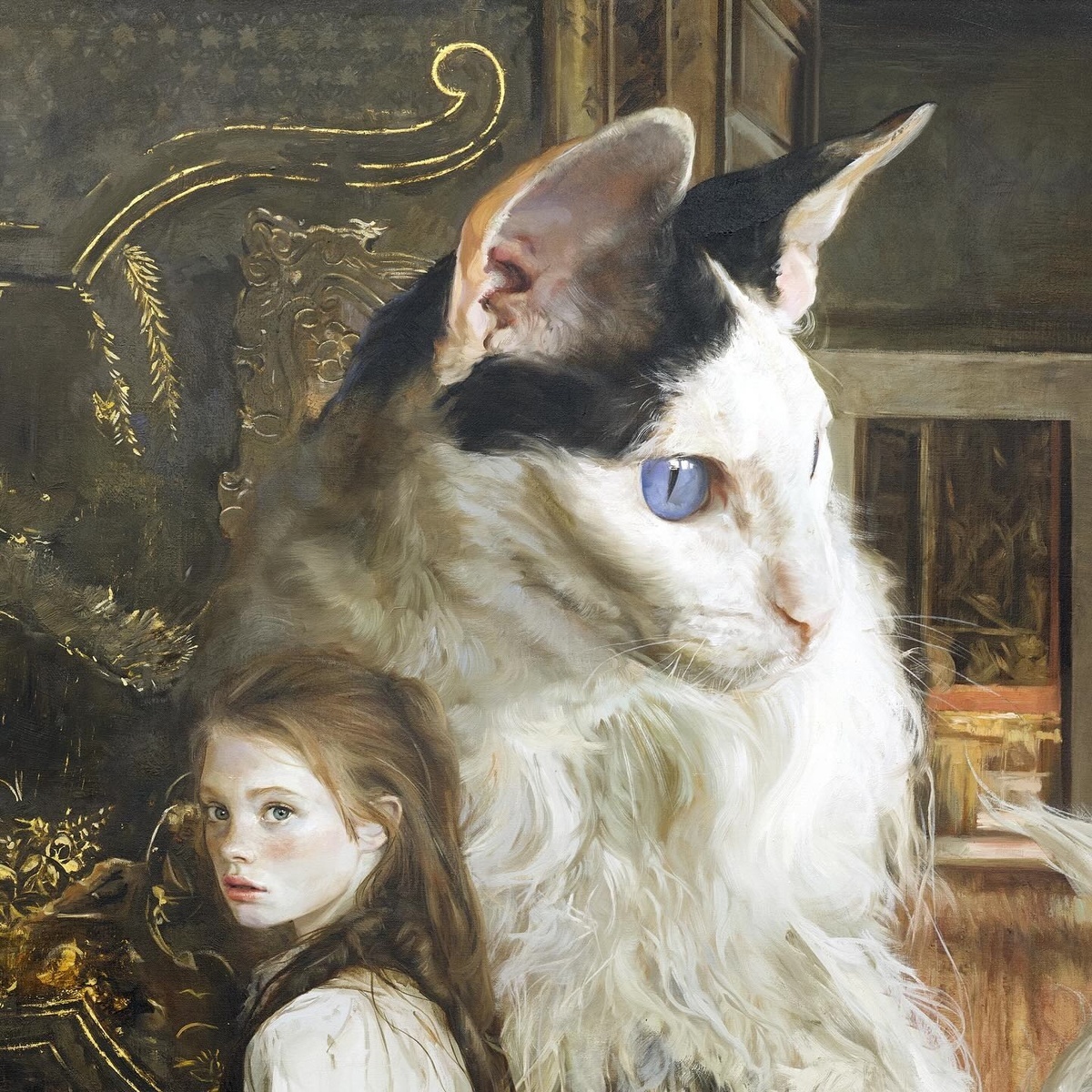 ФРАГМЕНТ КАРТИНЫ ХУДОЖНИКА ГИЛЬЕРМО ЛОРКА ГАРСИЯ-УИДОБРО / Guillermo Lorca García-Huidobro /  СБИТАЯ ПТИЦА 